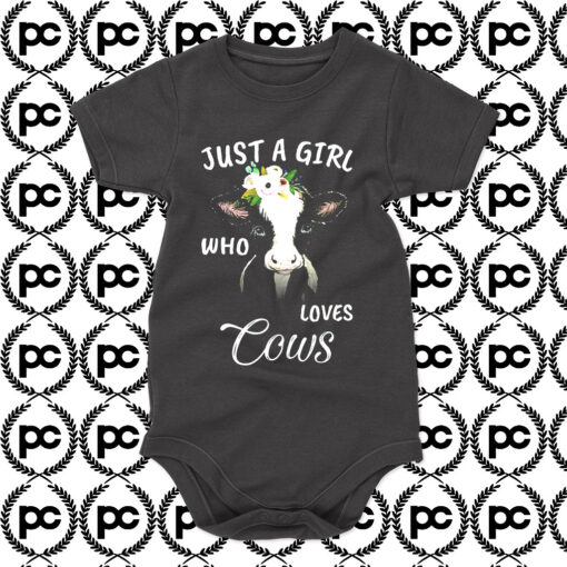 Just A Girl Who Loves Cows Baby Onesie