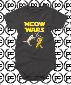 Meow Wars Space Cat Kitten Baby Onesie