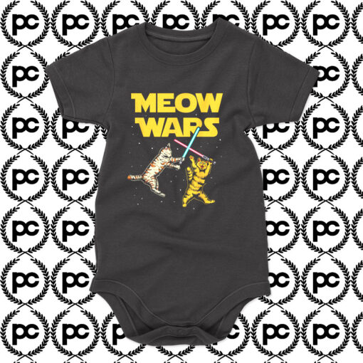 Meow Wars Space Cat Kitten Baby Onesie