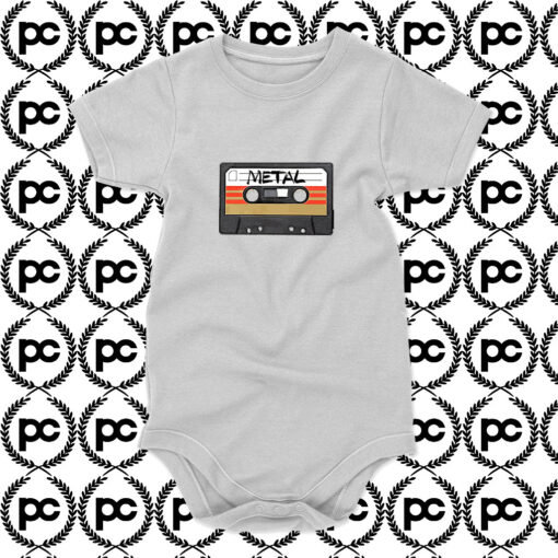 Metal Cassette Tape Baby Onesie