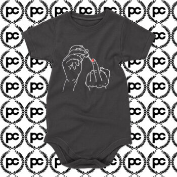 Nail Polish Middle Finger Baby Onesie