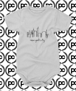 New York City Skyline Baby Onesie