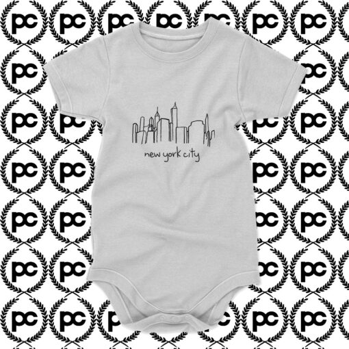 New York City Skyline Baby Onesie