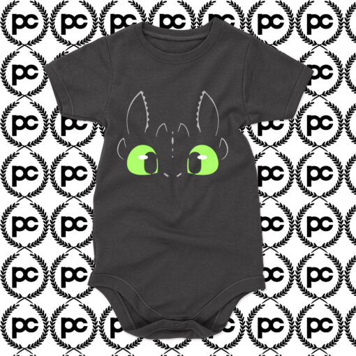 Night Fury Dragon Face Baby Onesie