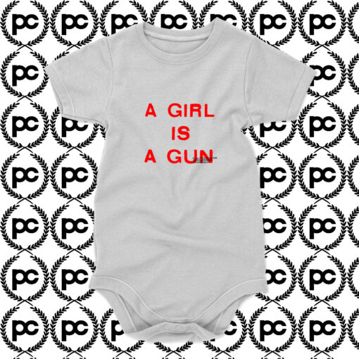 Pleasures Girl is a Gun Baby Onesie