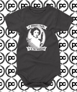 Princess Leia Woman Place is in the Resistance Baby Onesie