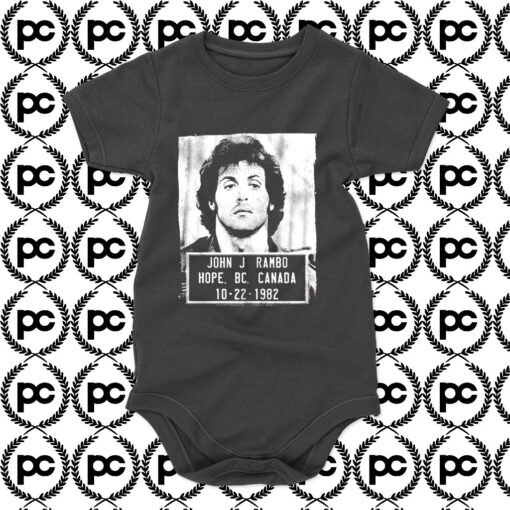 Rambo First Blood Mugshot Baby Onesie