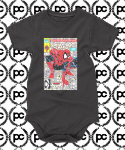 Spiderman Torment Comic Cover Baby Onesie