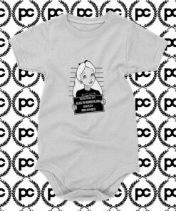 alice in wonderland Mugshot Baby Onesie