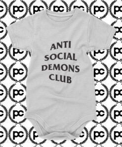 anti social demons club Baby Onesie