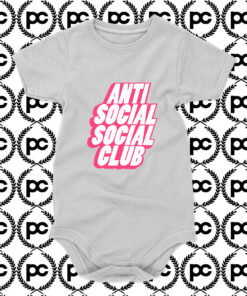 anti social social club blocked Baby Onesie