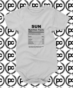 sun nutrition facts Baby Onesie