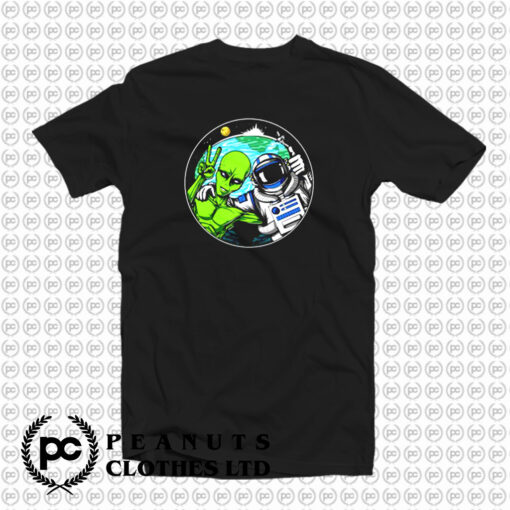 Alien Peace Sign T Shirt