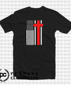 American Flag Christian Cross USA Flag T Shirt