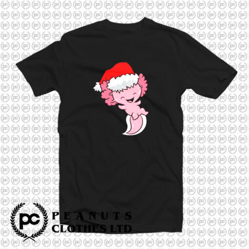 Axolotl With Santa Hat Cute Christmas T Shirt