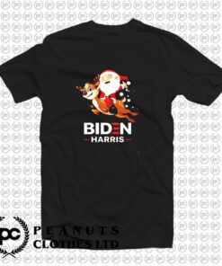 BIDEN HARRIS Santa Claus riding Reindeer Christmas T Shirt