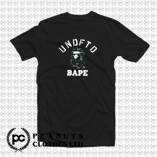 Bape x Undefeated College T Shirt