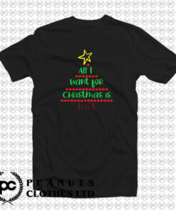 Best Christmas All I Want For Christmas is Wine T Shirt