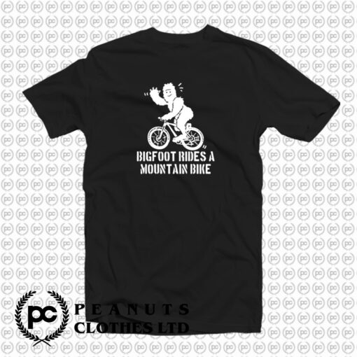 Bigfoot Rides A Mountain Bike T Shirt