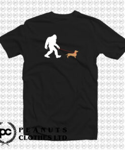 Bigfoot walking a daschund T Shirt