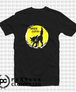 Black Cat Metal Hiss Off T Shirt