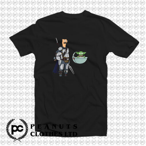 Bob Belcher Mandalorian baby Yoda T Shirt