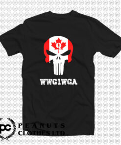 Canadian Qanon Punisher Skull T Shirt