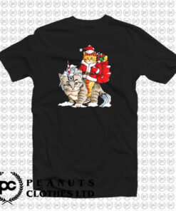 Cat Christmas Gifts Santa T Shirt