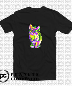 Cat Wearing Carnival Mask Mardi Gras T Shirt