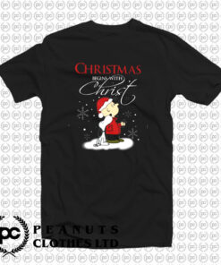 Christmas Begins With Christ Snoopy Charlie T Shirt