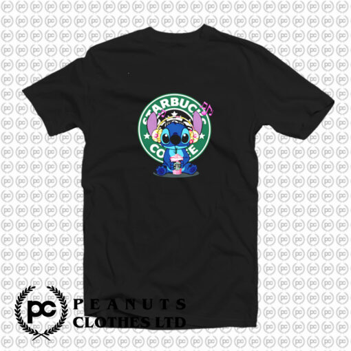 Cute Disney Stich Parody Coffee Starbucks T Shirt