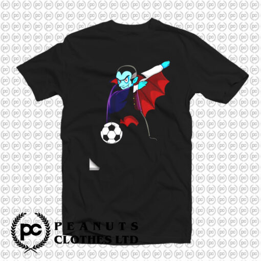 Dabbing Dracula Soccer Halloween Costume Football Boys Girls T Shirt