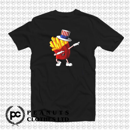 Dabbing Fries Usa Finger Chips T Shirt