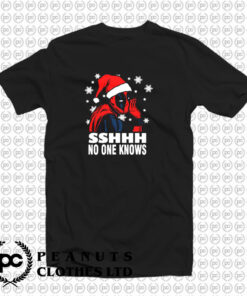 Deadpool Christmas SSHH No One Knows T Shirt