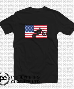 Dirt Bike American Flag Enduro T Shirt