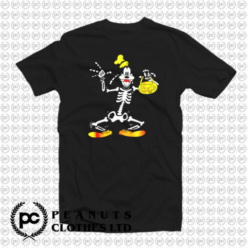 Disney Goofy Skeleton Halloween T Shirt