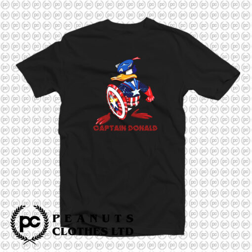 Donald Duck Captain America Marvel Character T Shirt