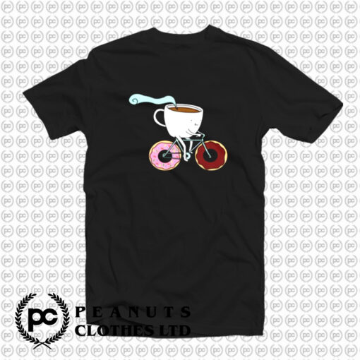 Donuts Coffee Bicycle T Shirt