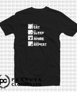 Eat Sleep Anime Repeat Funny Japanese Manga T Shirt