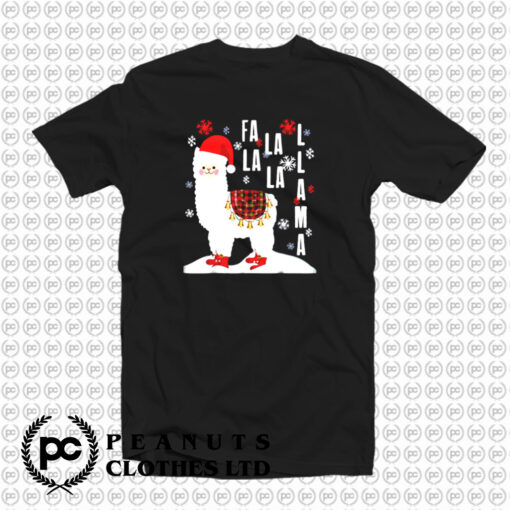 Fa La La Llama Santa T Shirt