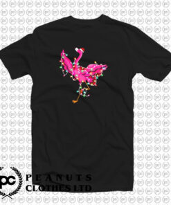 Flamingo Light Santa T Shirt