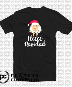 Fleece Navidad Sheep Face Santa T Shirt