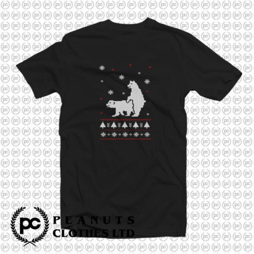 Funny Humping Polar Bears Ugly Christmas T Shirt