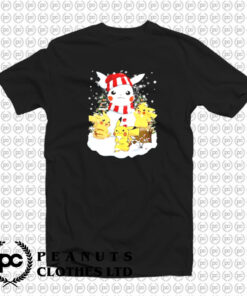 Funny Pikachu Snowman Christmas T Shirt