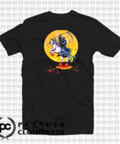 Grim Reaper With Unicorn T Shirt