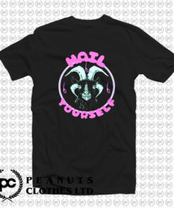 Hail Yourself Cute Pink and Blue Goat Baphomet T Shirt