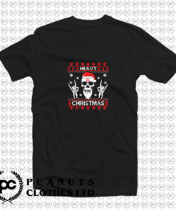 Heavy Metal Christmas Skull Santa T Shirt