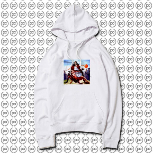 Jesus Crossing Up Satan Basketball Hoodie