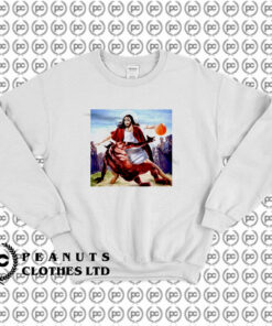 Jesus Crossing Up Satan Basketball Sweatshirt