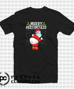 Merry Christmas 2022 Quarantine Santa Face Maskchristmas T Shirt